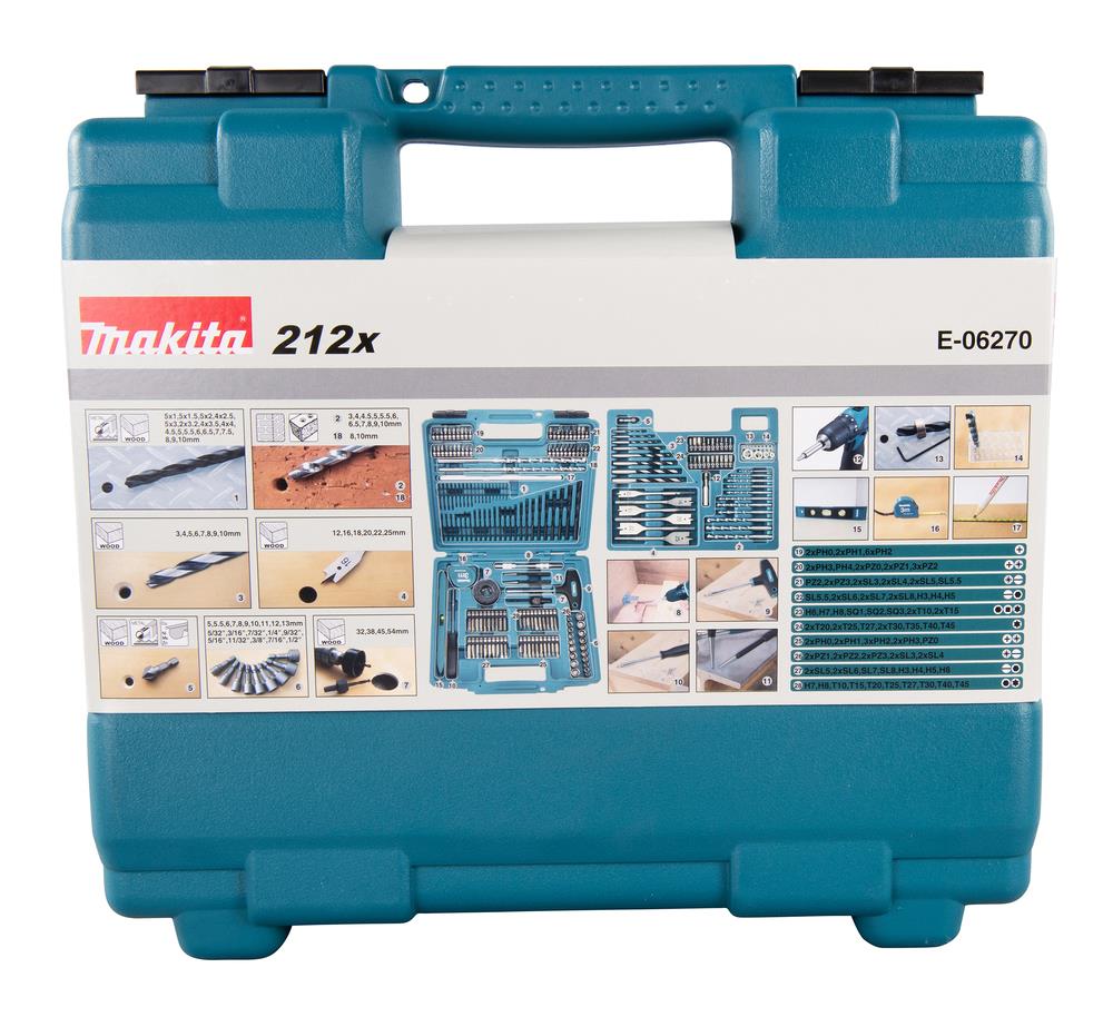 Makita 212 Pc Drill & Screw Bit Set E-06270