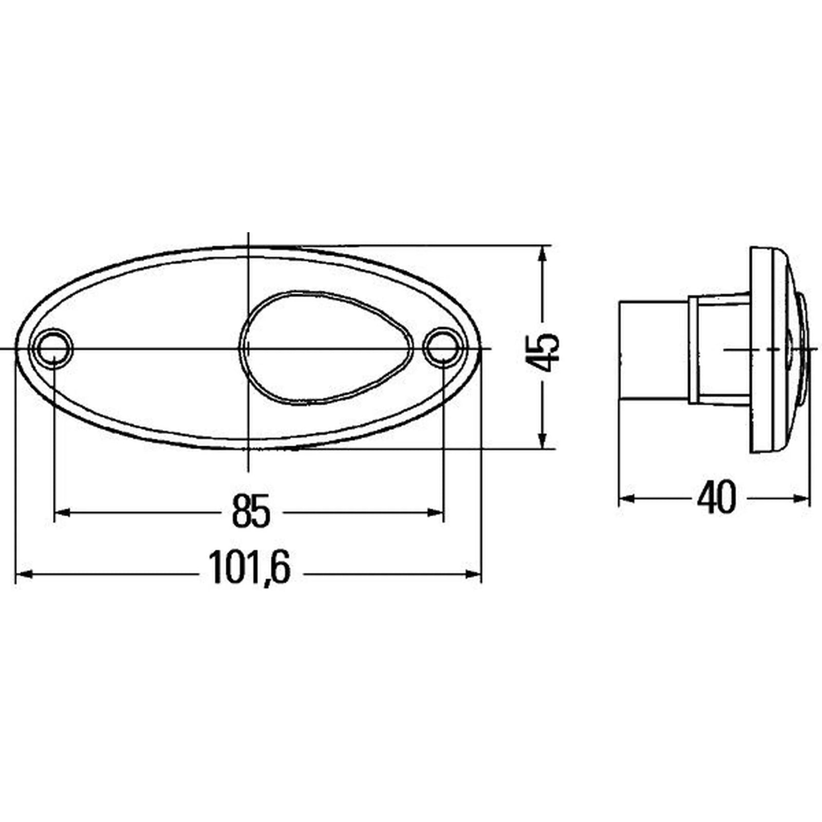 Hella Parklight Side Lamp With Reflex-Reflecto Right 2PG 964 295-011 0874830