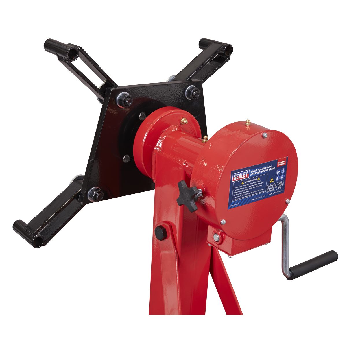 Folding 360º Rotating Engine Stand with Geared Handle Drive 680kg Capacity