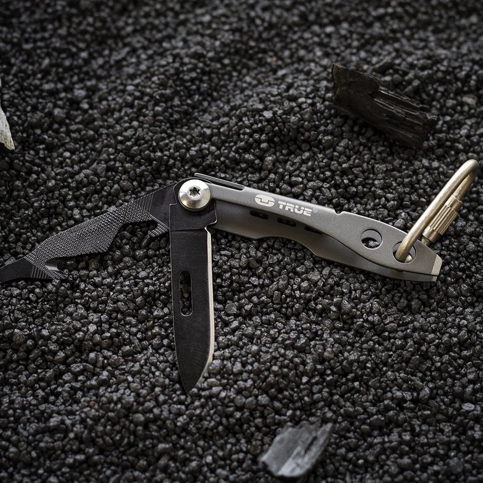 True Utilities Micro Keyring Multi Tool with Tweezers