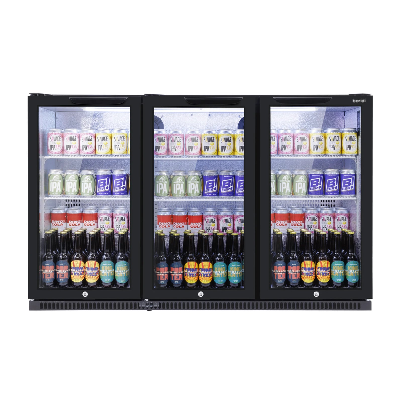 Baridi Back Bar Drinks Fridge Cooler DH336 307L Black