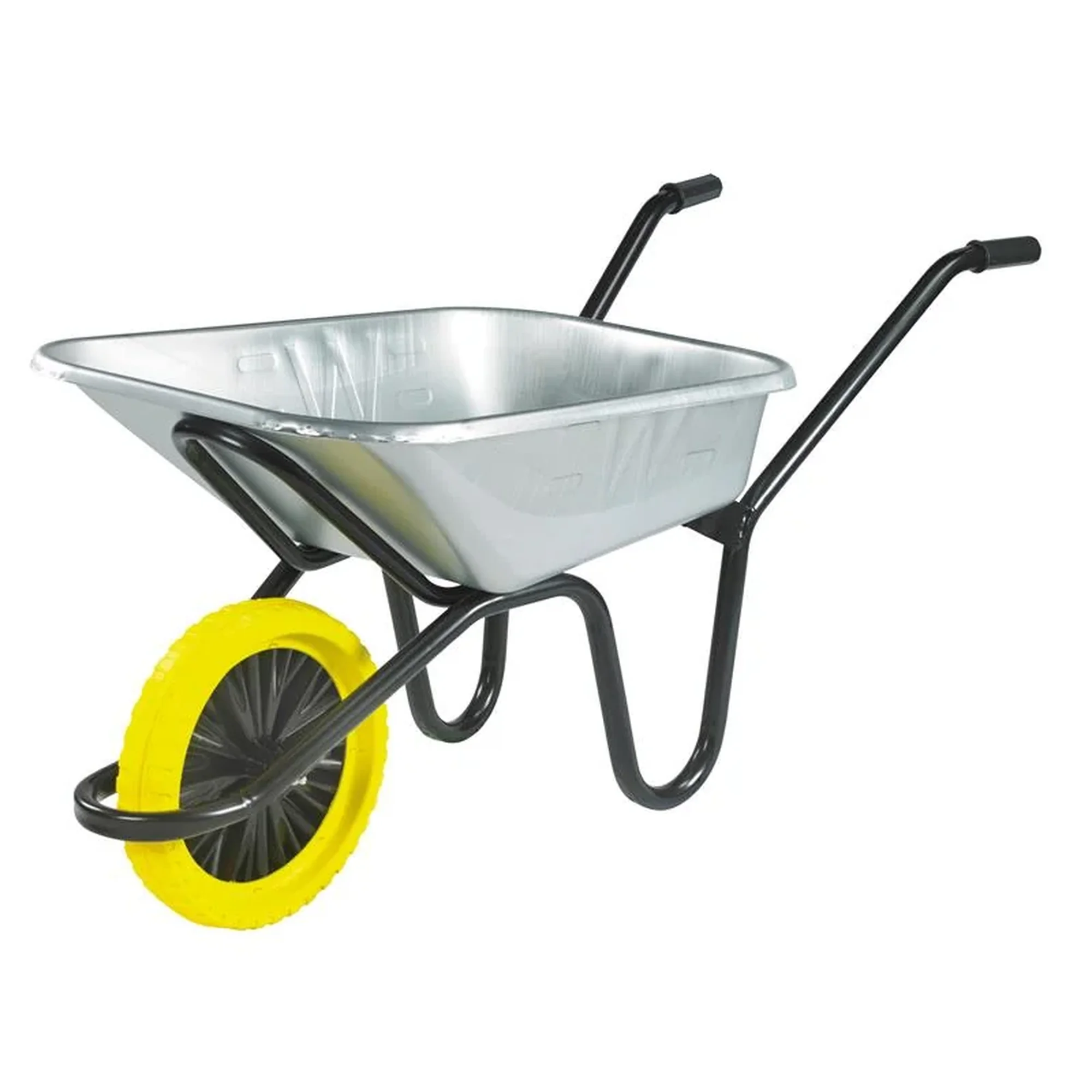 Walsall 90L Galvanised Heavy-Duty Endurance Wheelbarrow - Puncture Proof