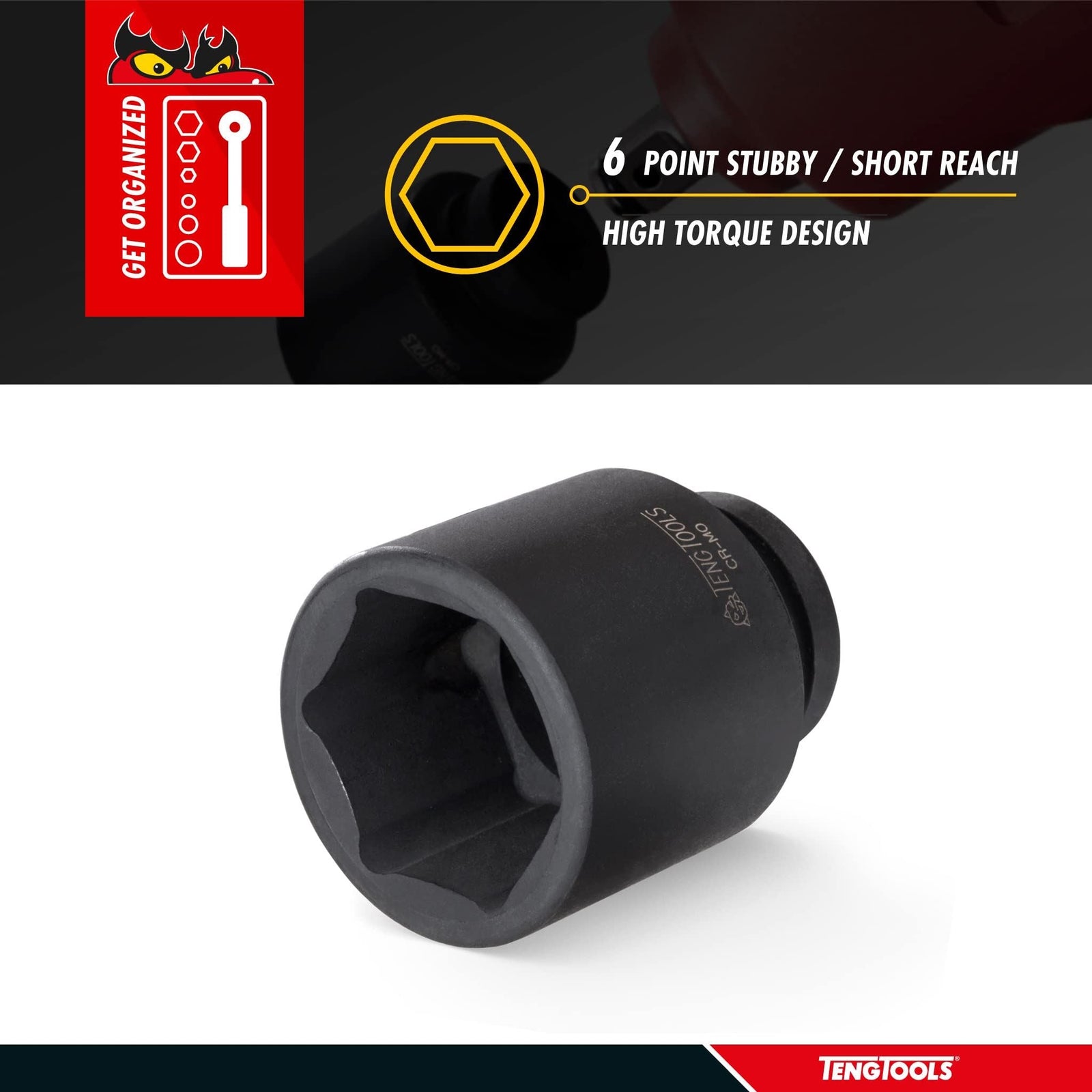 Teng Tools 1/2" Stubby Impact Socket DIN Metric 14mm