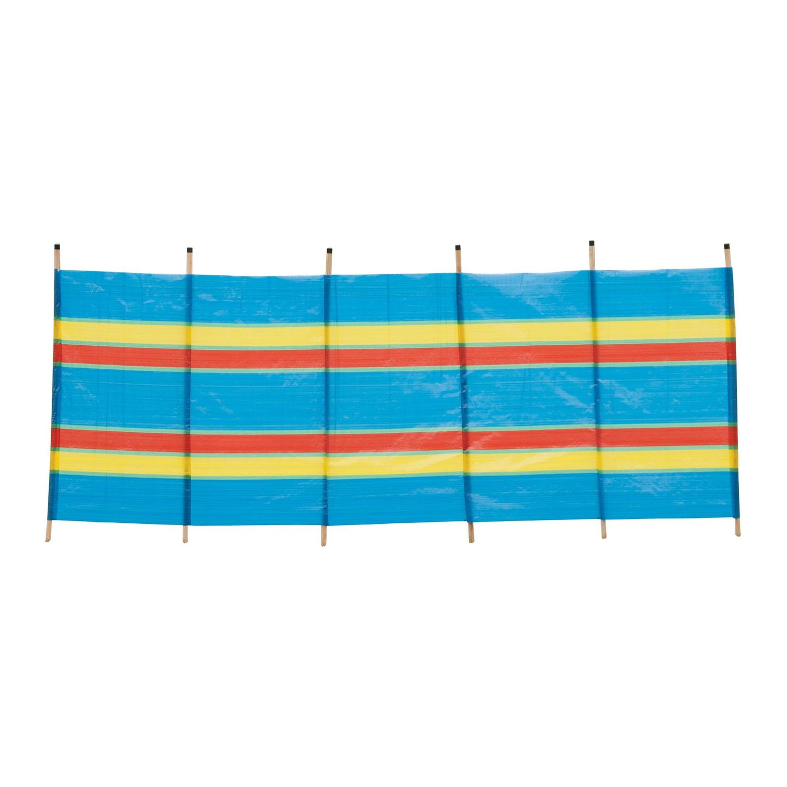 6 Pole Multicoloured Polythene Windbreak 1445