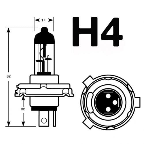 H4 Headlight Bulbs x2 Lucas Fits Citroen Berlingo Multispace Dispatch Relay