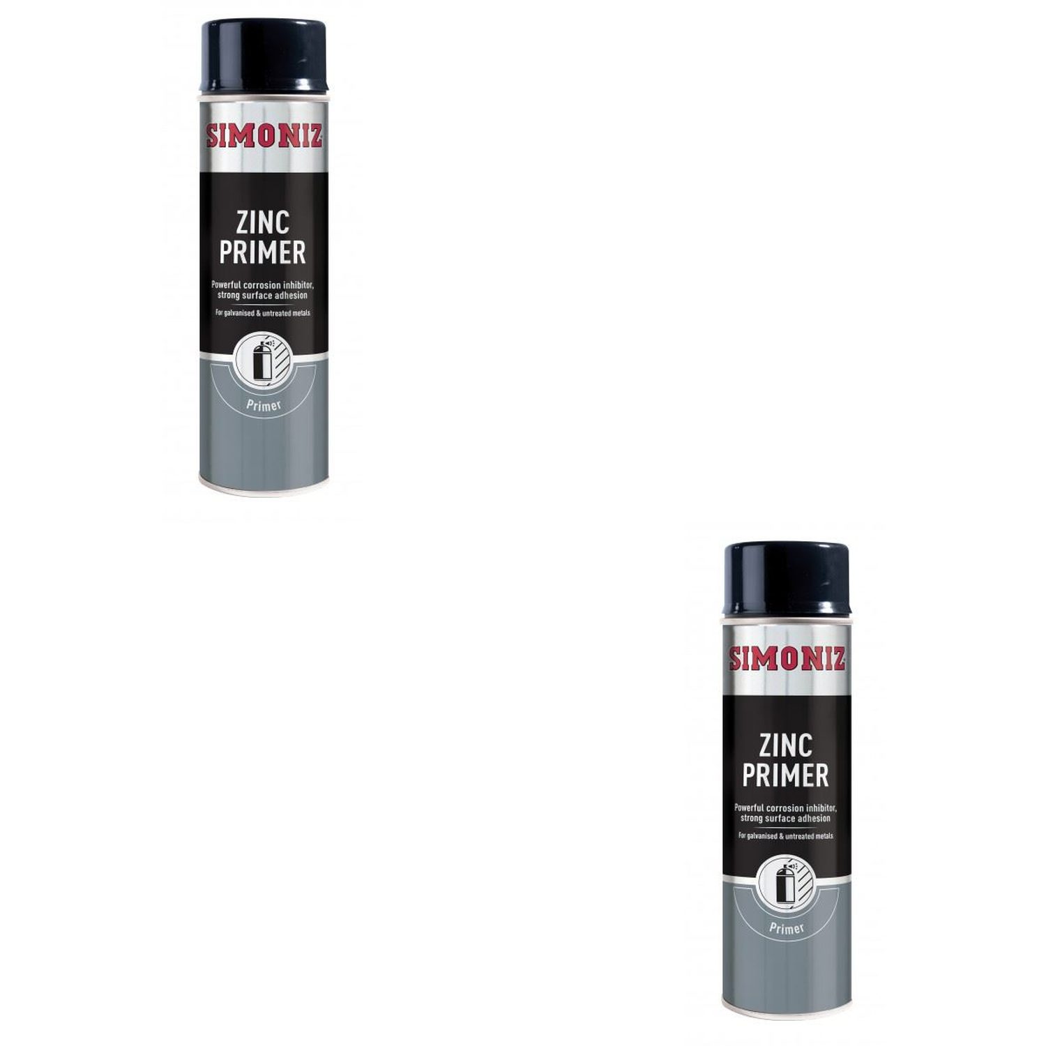Simoniz Zinc Metal Primer Spray Paint 500ml Aerosol SIMP10D