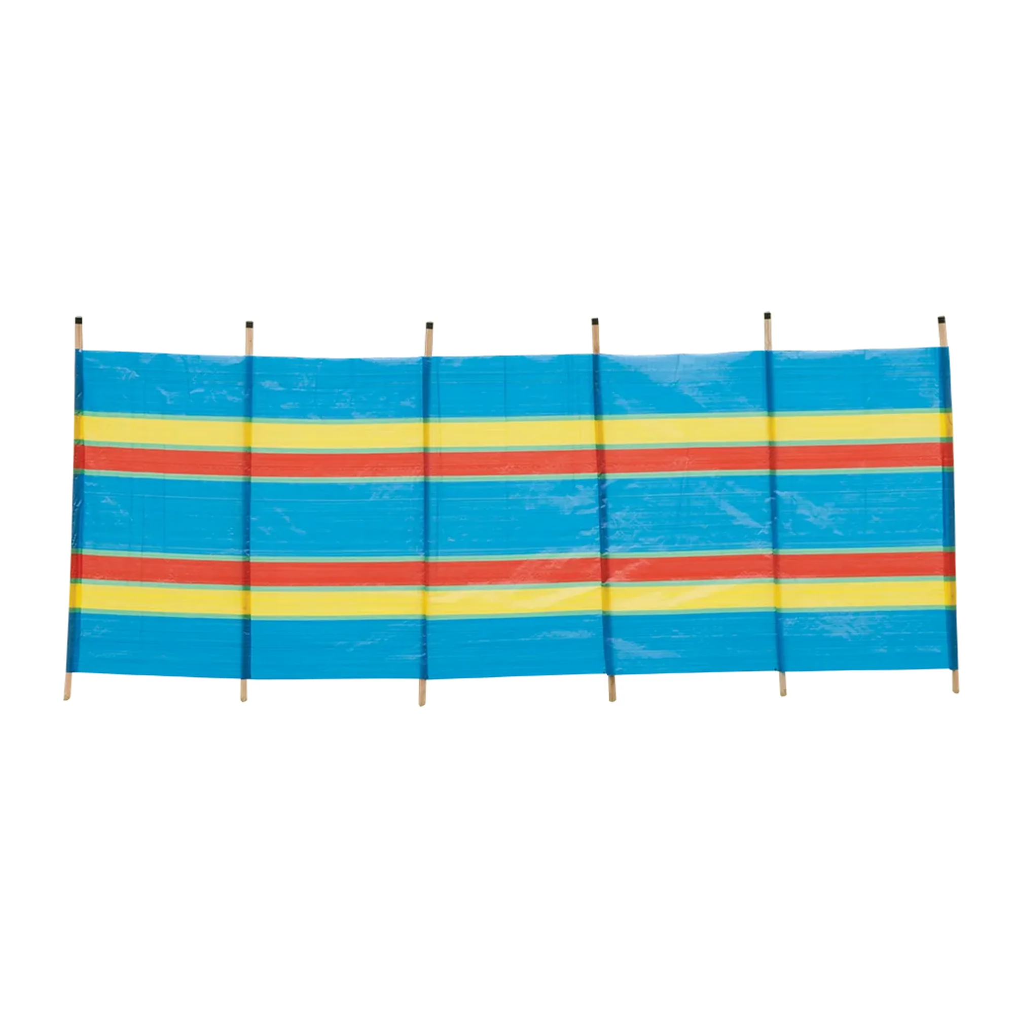 Unbranded 6 Pole Multicoloured Polythene Windbreak - 3.054 kg