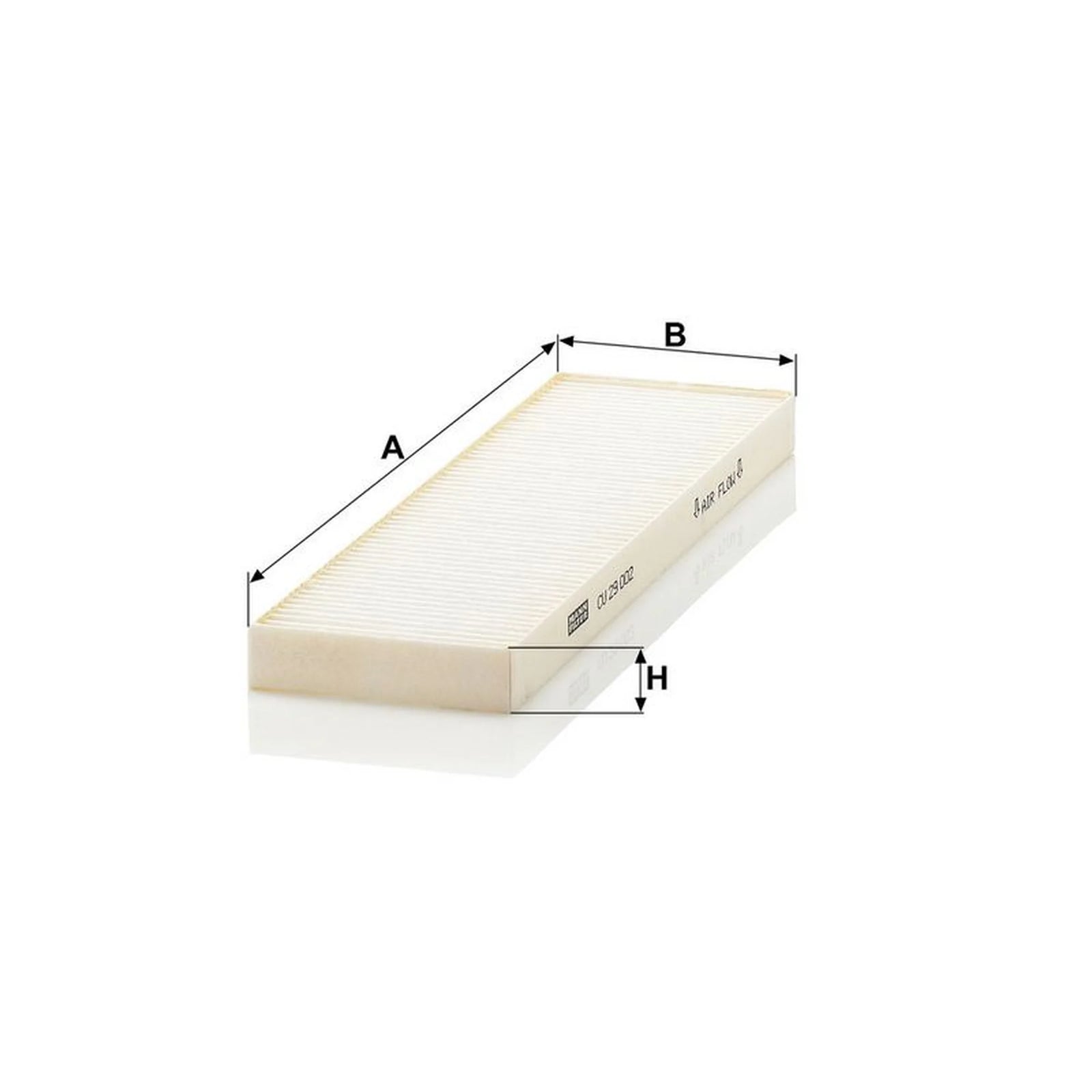 MANN-FILTER Cabin Air Filter (Pollen Filter) below the middle CU 29 002-2