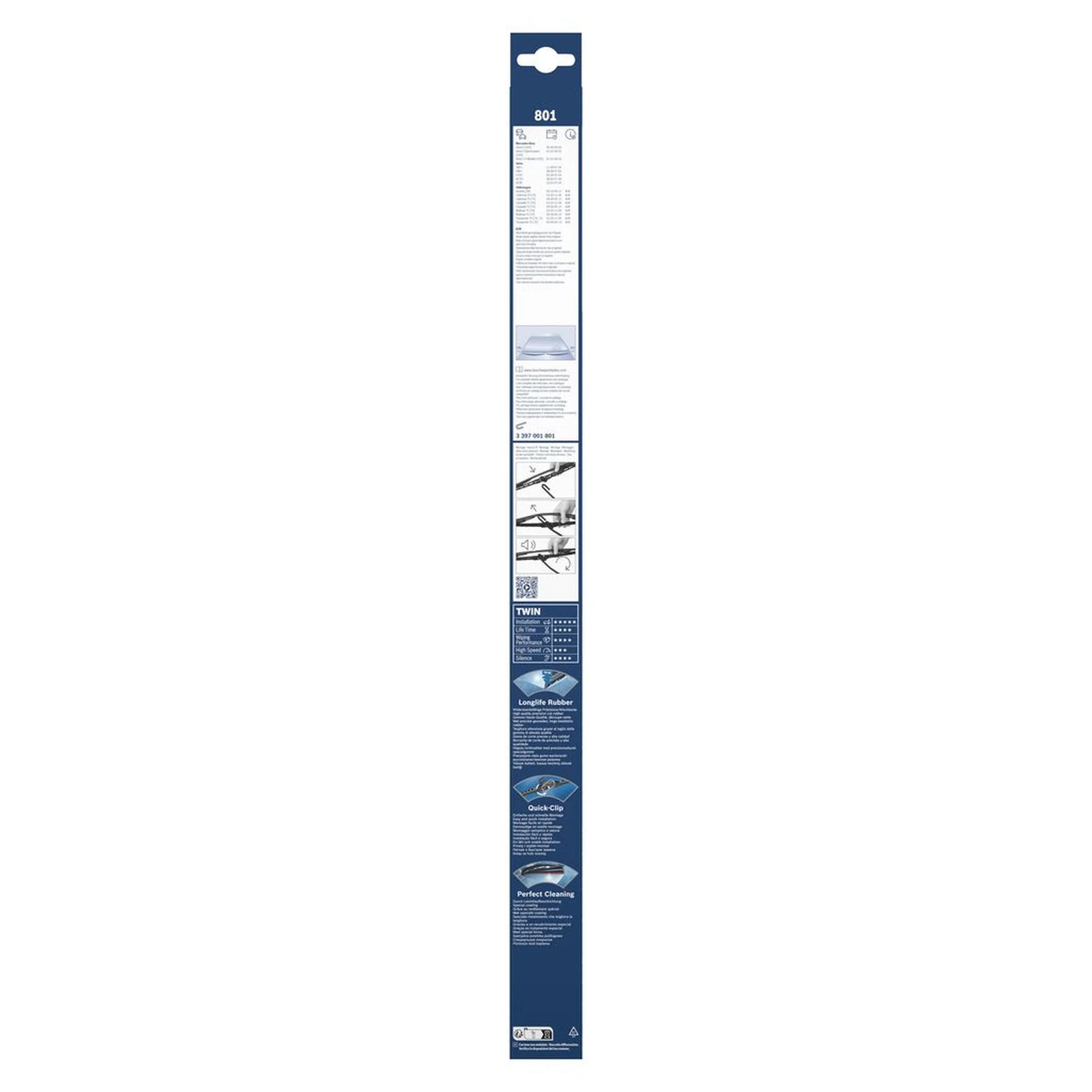 Bosch 2 x Front Wiper Blades fits Volvo S80 I 1998-2001
