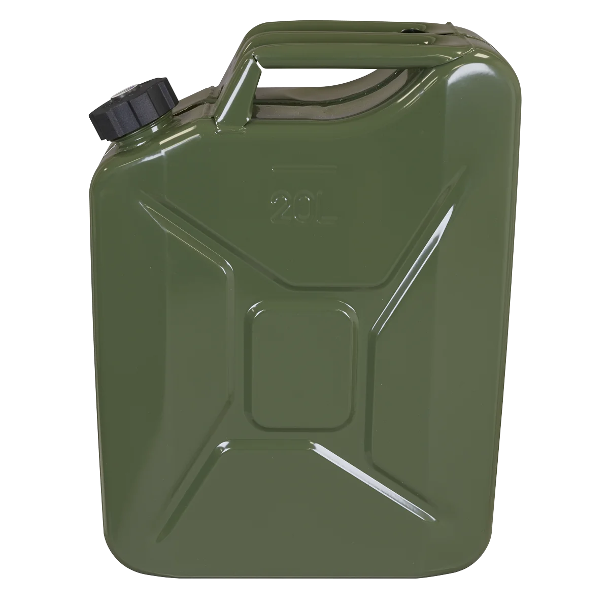 Sealey Screw Cap Metal Jerry Can 20L Green