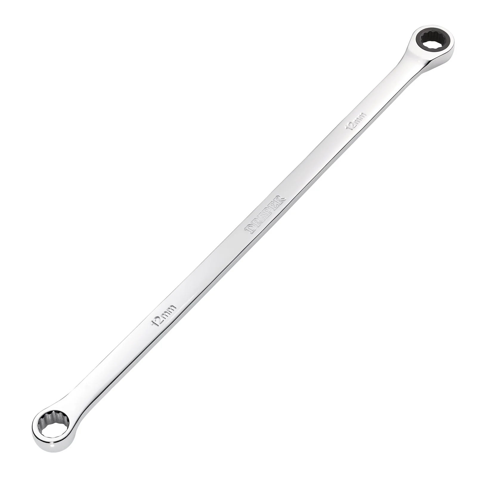 Draper HI-TORQ® Metric Extra-Long Double Ring Ratchet spanner 8-19mm