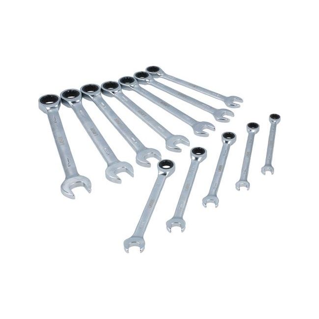 Laser Ratchet Ring Combination Spanner Set 12pc 8511