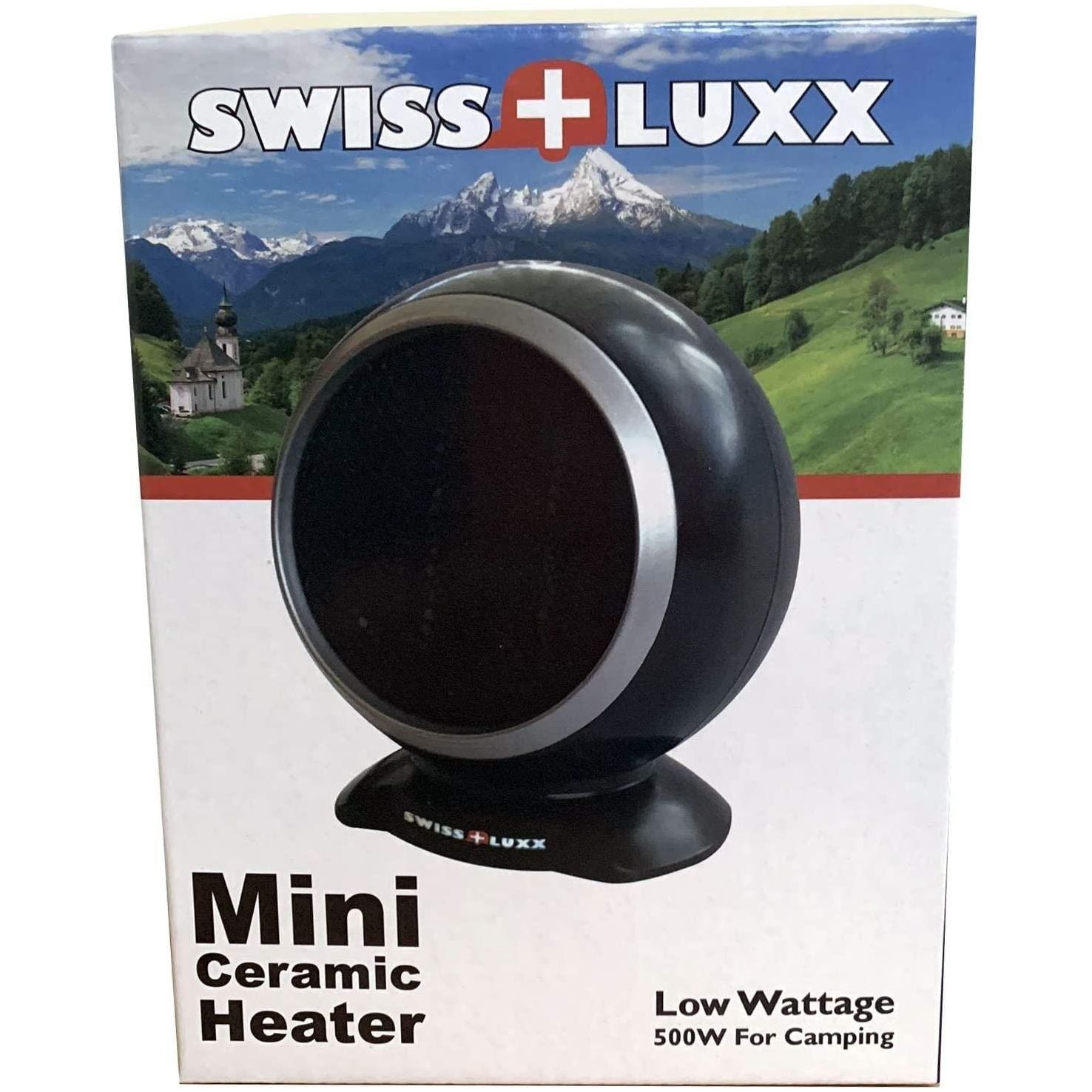 Swiss Luxx 500W Low Wattage Mini Ceramic Camping Caravan Motorhome Heater - 2219
