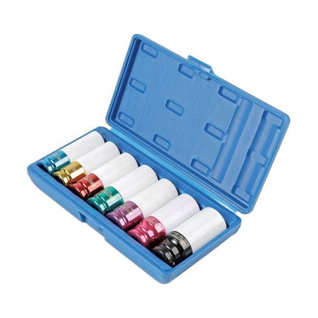 Laser Alloy Wheel Nut Socket Set 1/2"D 7pc 6723