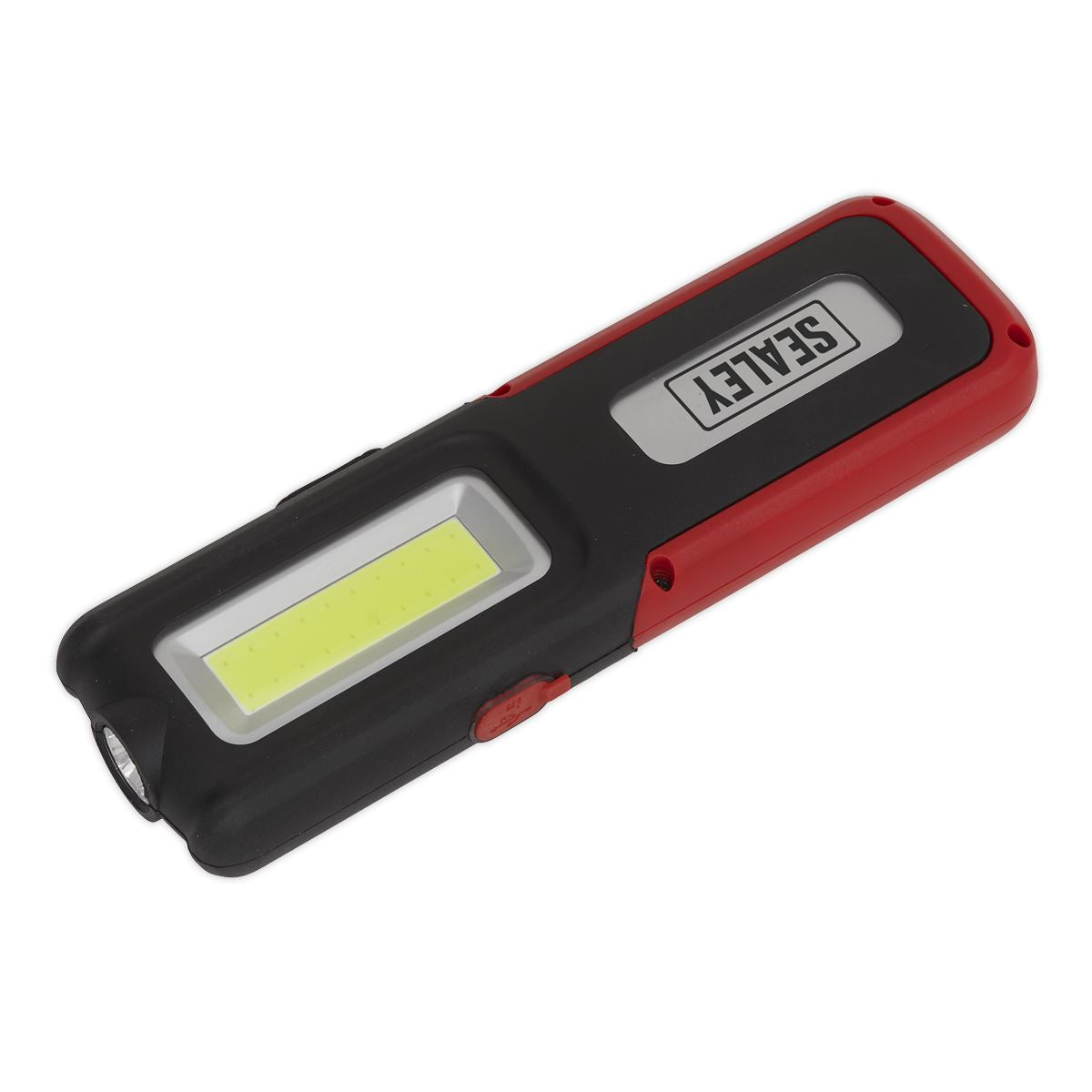 Sealey LED318 Rechargeable Inspection Lamp 5W COB + 3W LED + Power Bank Red