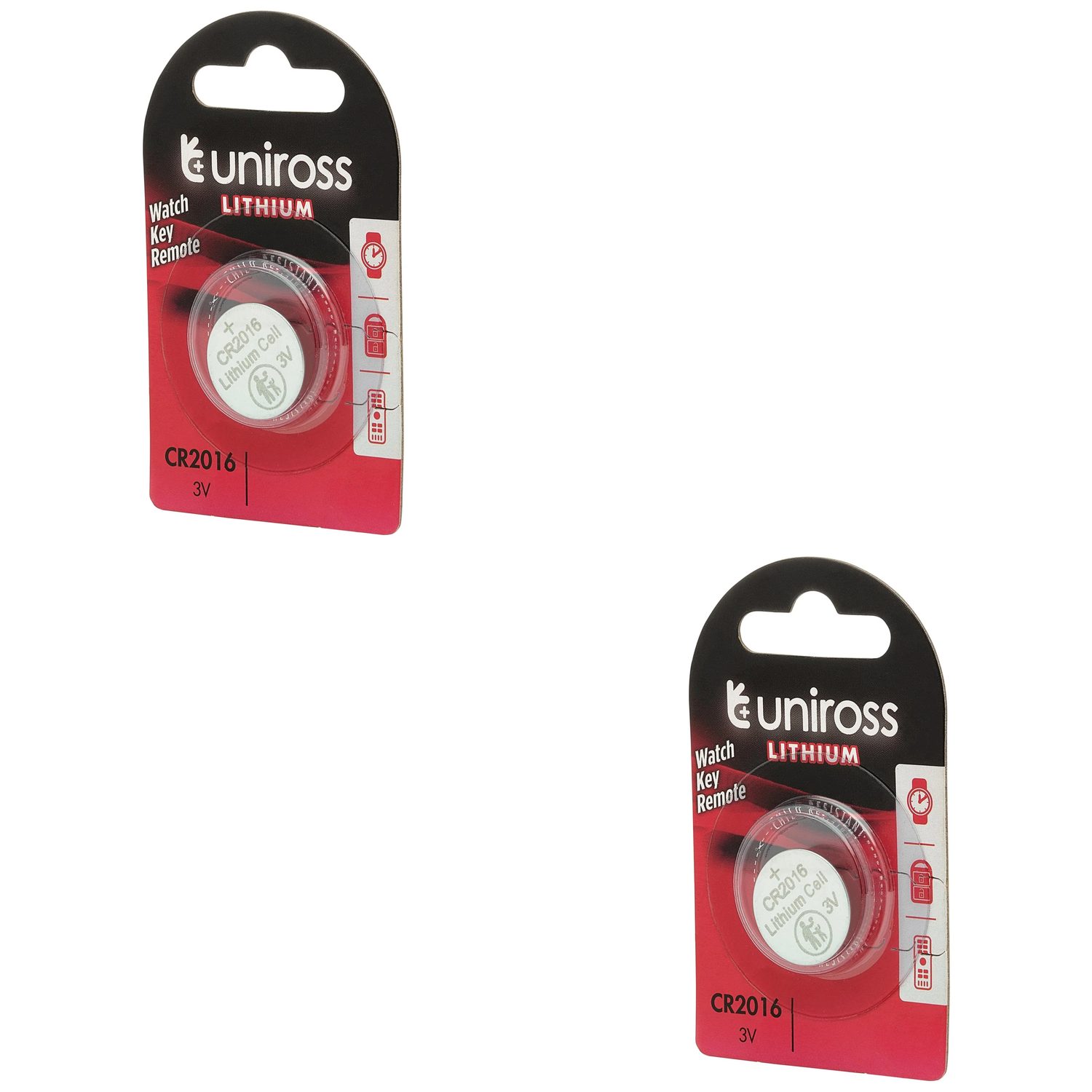 20 Piece Uniross Lithium Coin Cell CR2016 Battery - U1CR2016