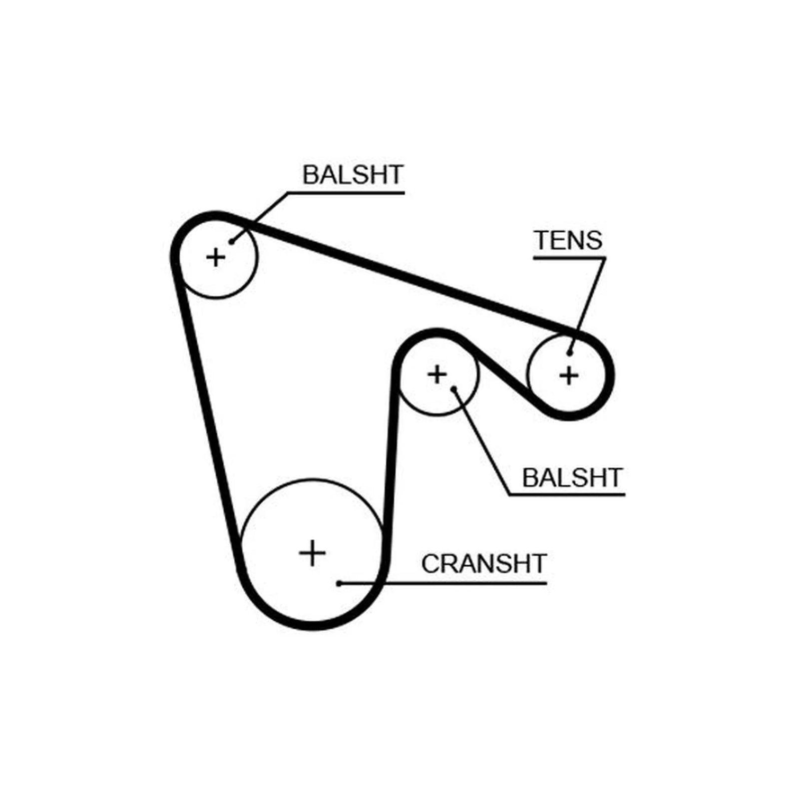 Gates Timing Belt Kit with Rollers K065429XS