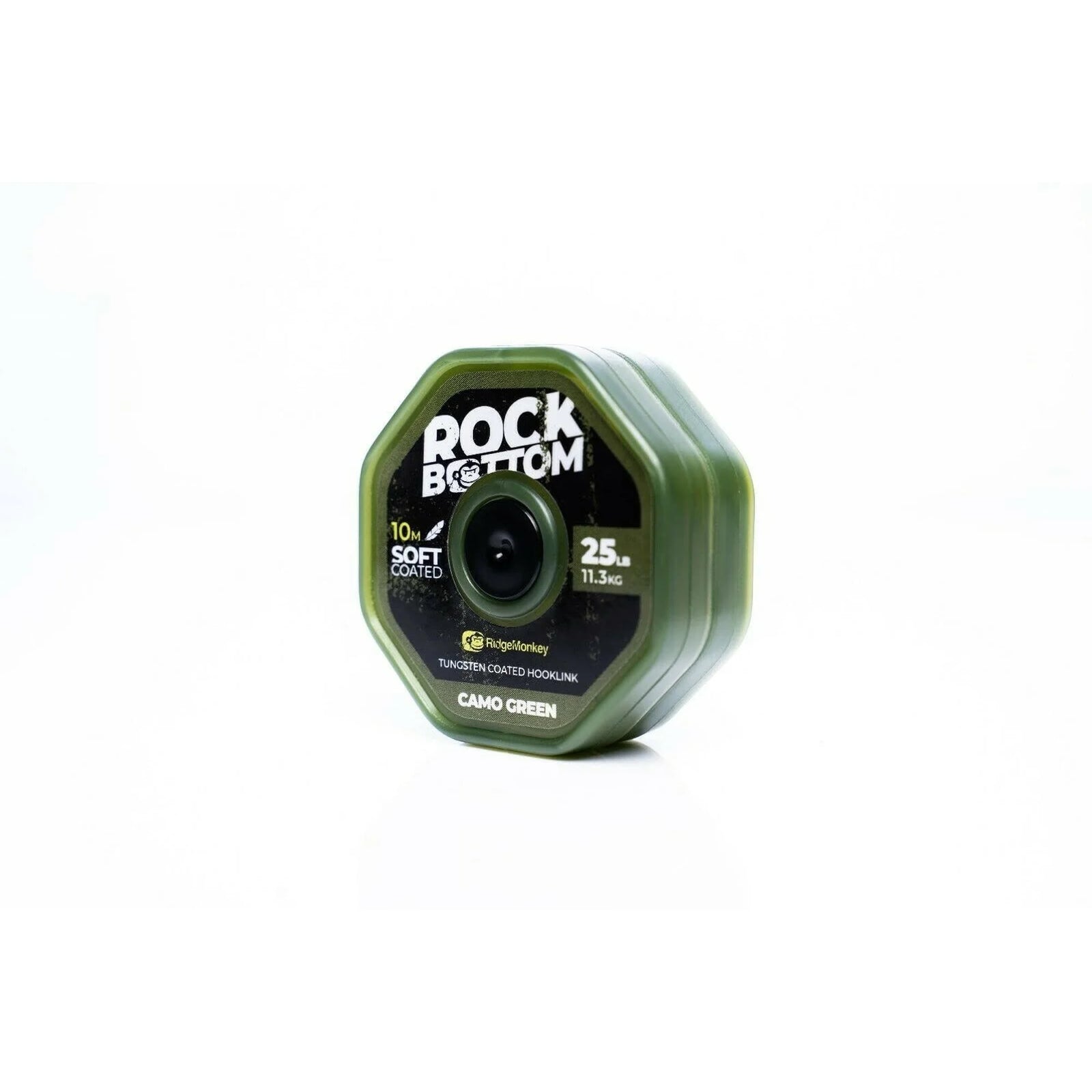 RidgeMonkey Connexion Rock Bottom Tungsten Soft Coated Hooklink Camo Green 25lb