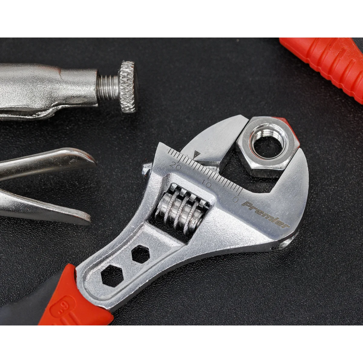 Sealey Premier Locking Pliers & Adjustable Wrench Set 4 Piece