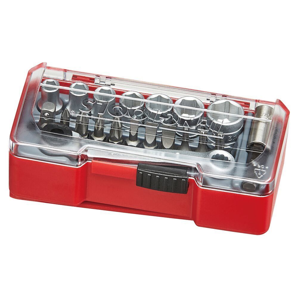 Teng Tools 1/4" Socket Set 6 pt With Belt Clip 20 Pieces