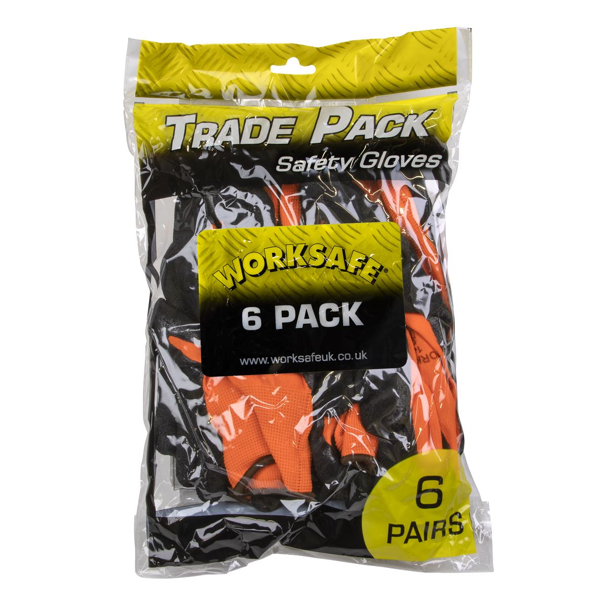 Sealey Foam Latex Gloves (Large) Pack of 6 Pairs TSP140L/6
