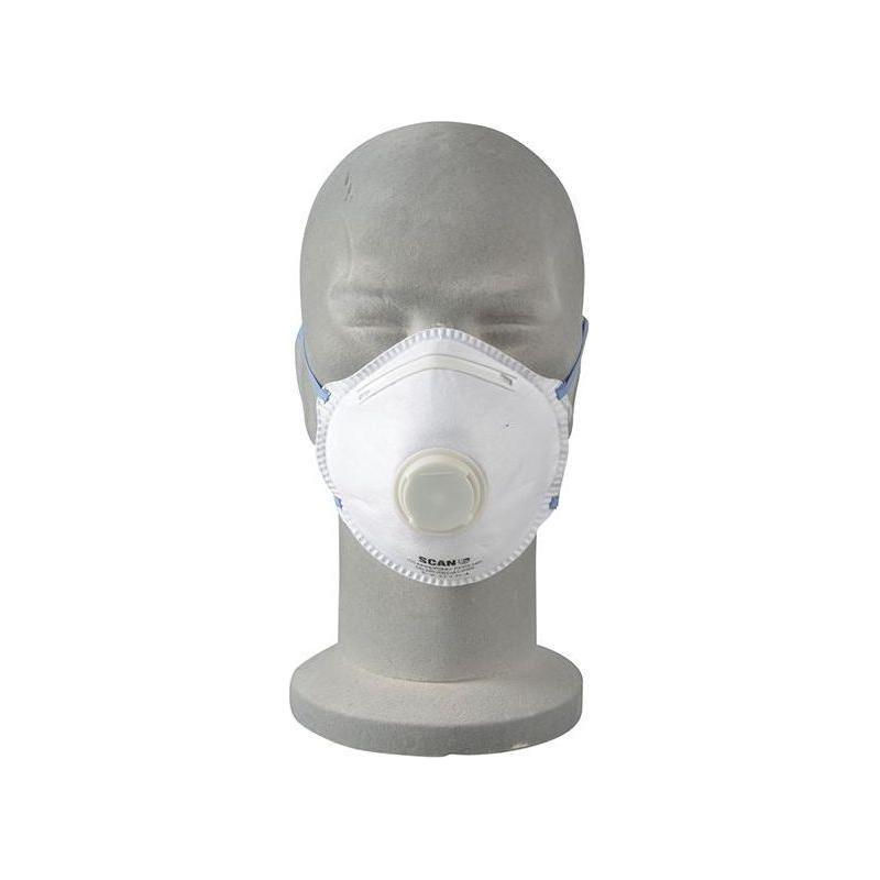 Scan Moulded Disposable Mask Valved FFP2 Protection (Pack 3)