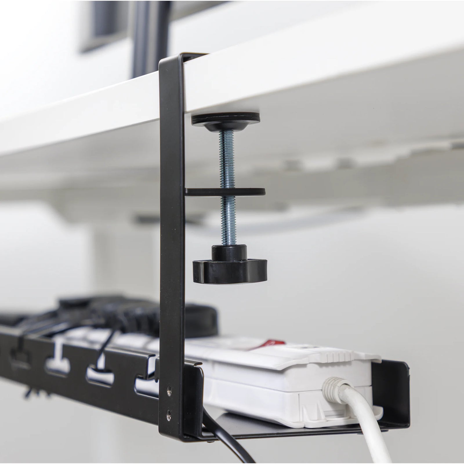Dellonda Cable Management Tray Extendable 435/730mm - Black