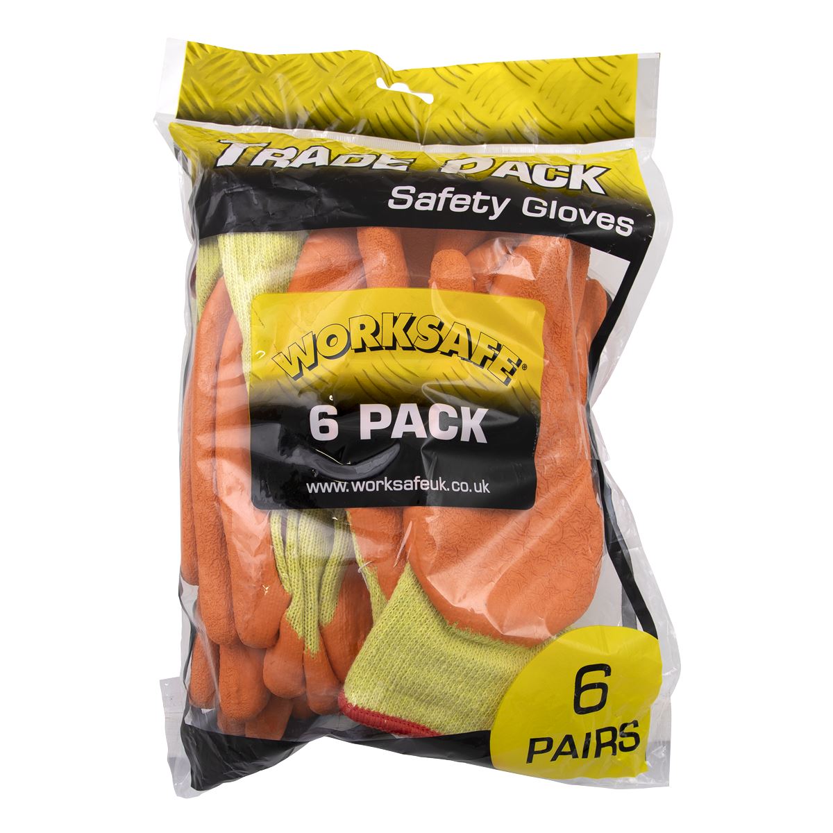 Sealey Super Grip Knitted Gloves Latex Palm (X-Large) Pack of 6 Pairs
