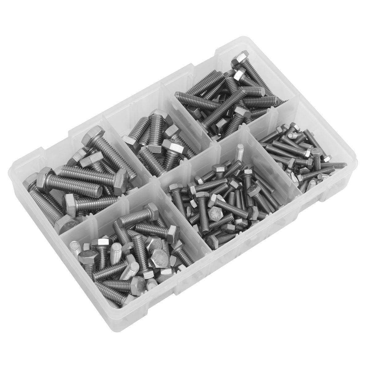 Sealey Stainless Steel Setscrew Assortment M5-M10 150pc AB078SS