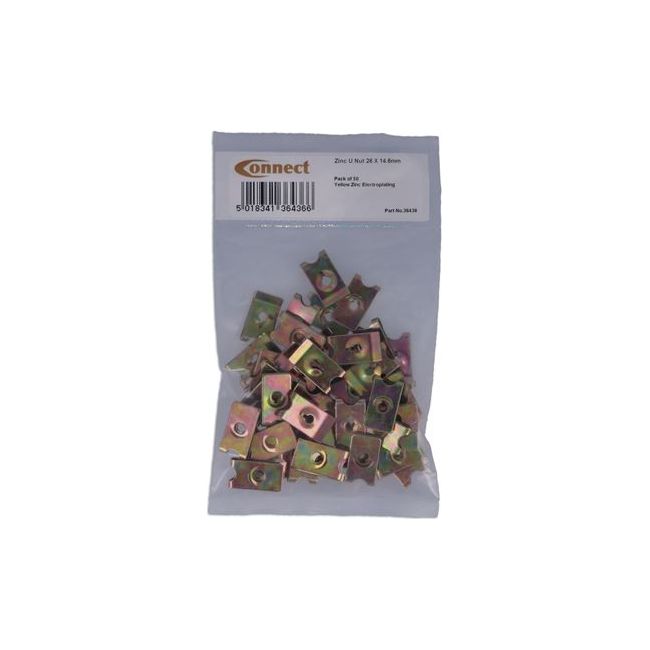 Connect Zinc U-Nut - Universal 50pc 36436