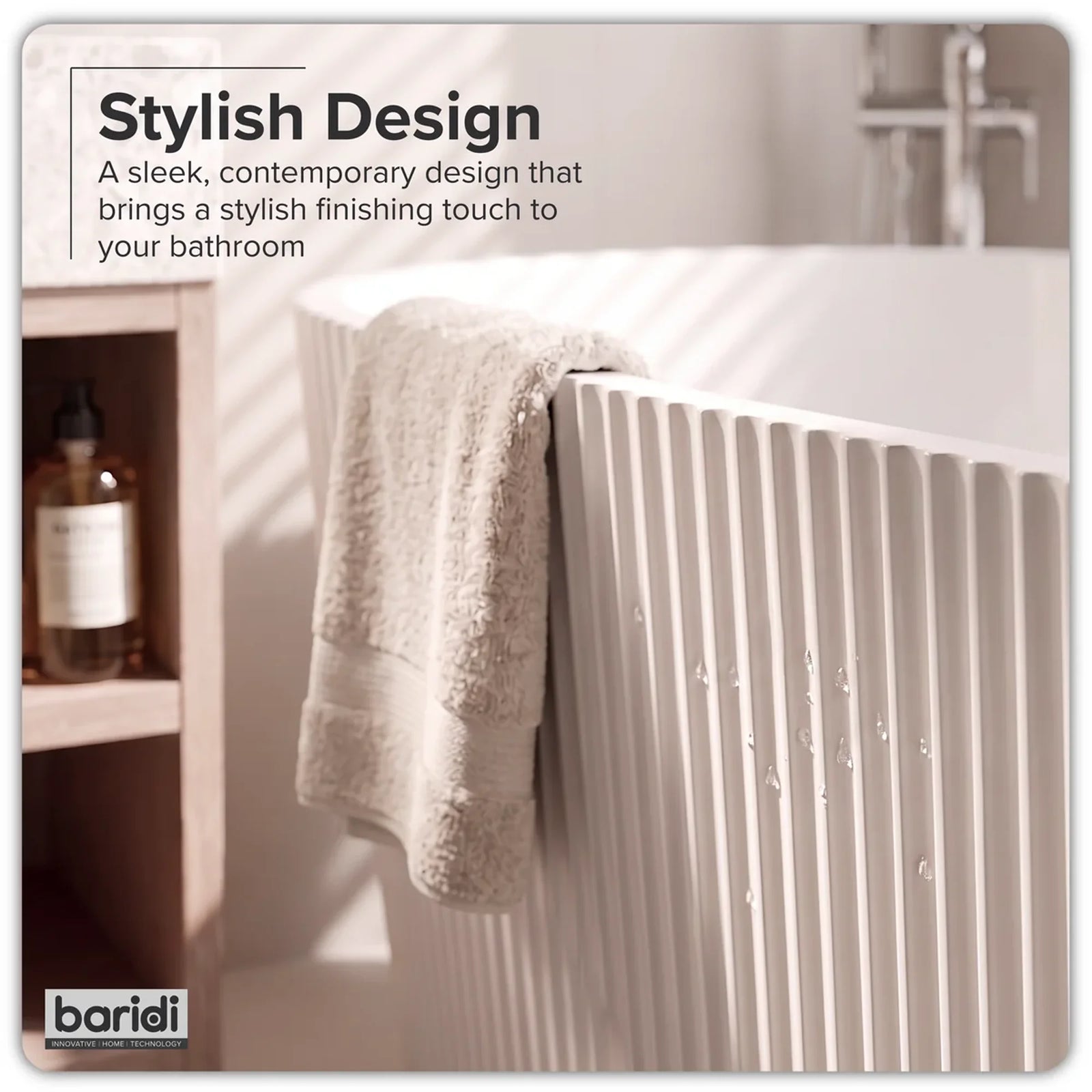 Baridi Double-Ended Bath DH420 168cm Gloss White