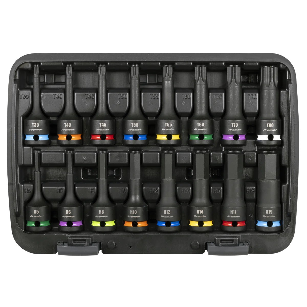 Sealey Premier Impact Socket Bit Set 1/2" Drive 16 Piece