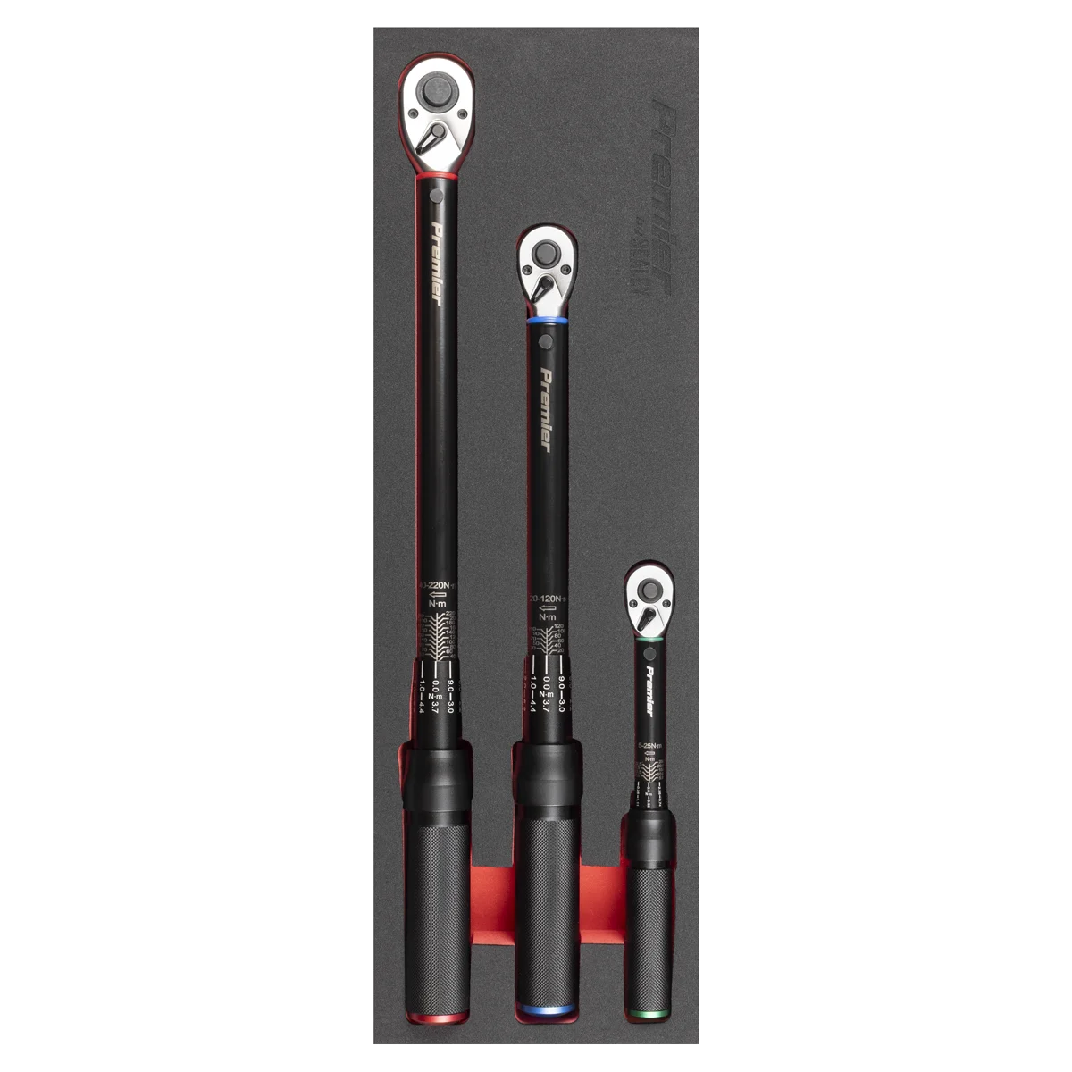 Sealey Premier Black Torque Wrench Micrometer Set 3 Piece 5-220Nm
