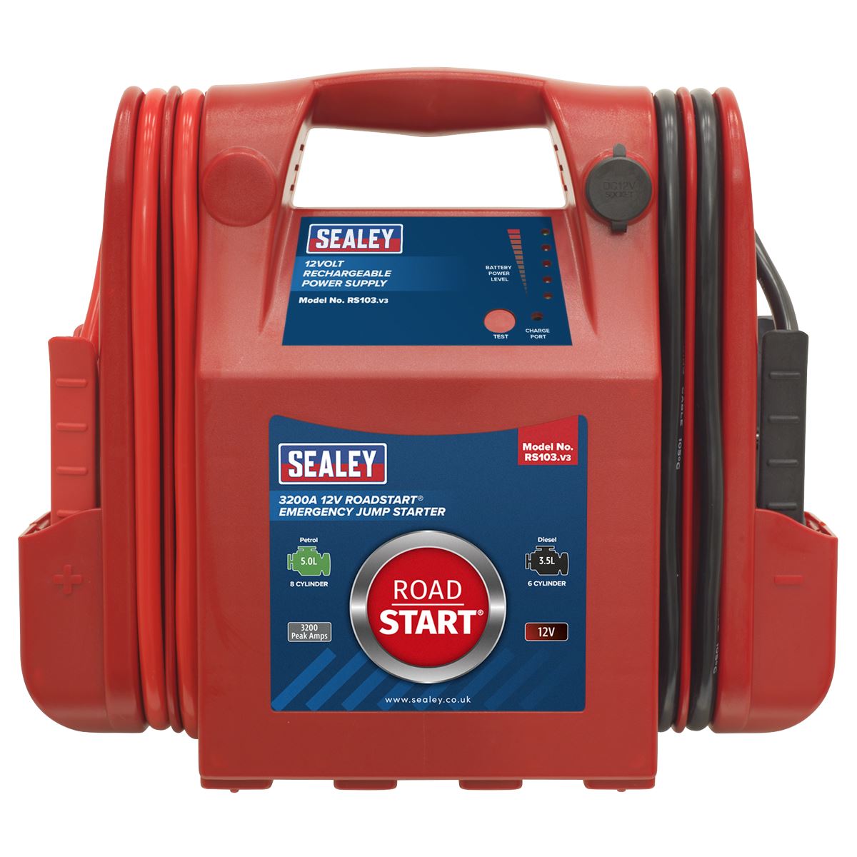 Sealey RoadStartï Emergency Jump Starter 12V 3200 Peak Amps RS103