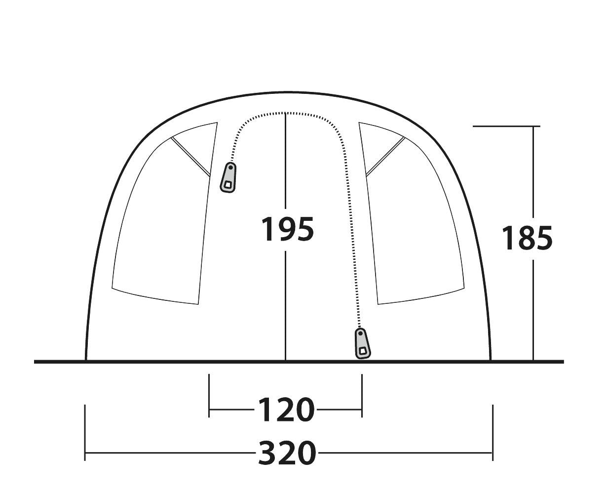Outwell Denver 5 Pole Tent Green 5 Person