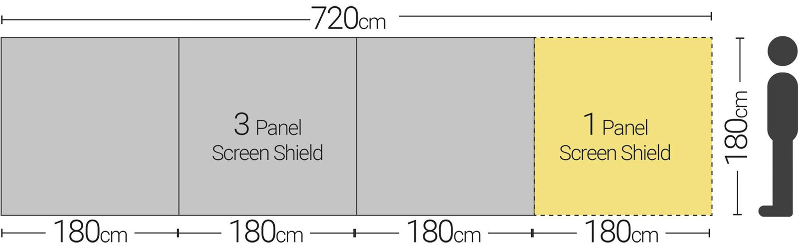Quest Screen Shield Quad Vision Pop Up Windbreak (3 panel) With Windows