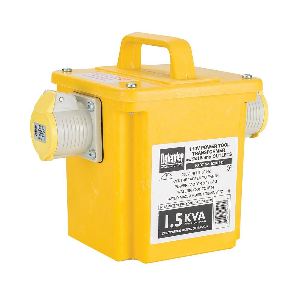 Defender 1.5kVA Transformer 16A 110V 16A