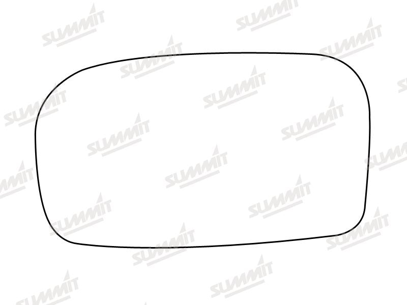 Summit Stick-On Standard Mirror Glass fits Honda Civic 02 to 05 LHS