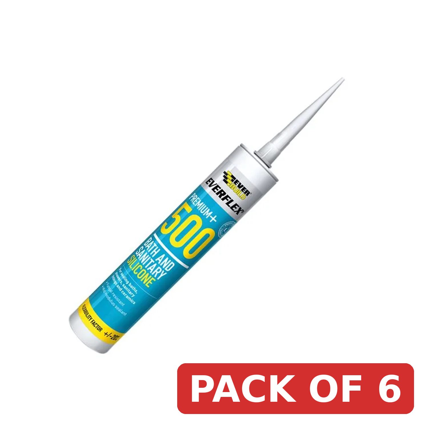 Everbuild Sika Bath & Sanitary Silicone White 310ml - 484842