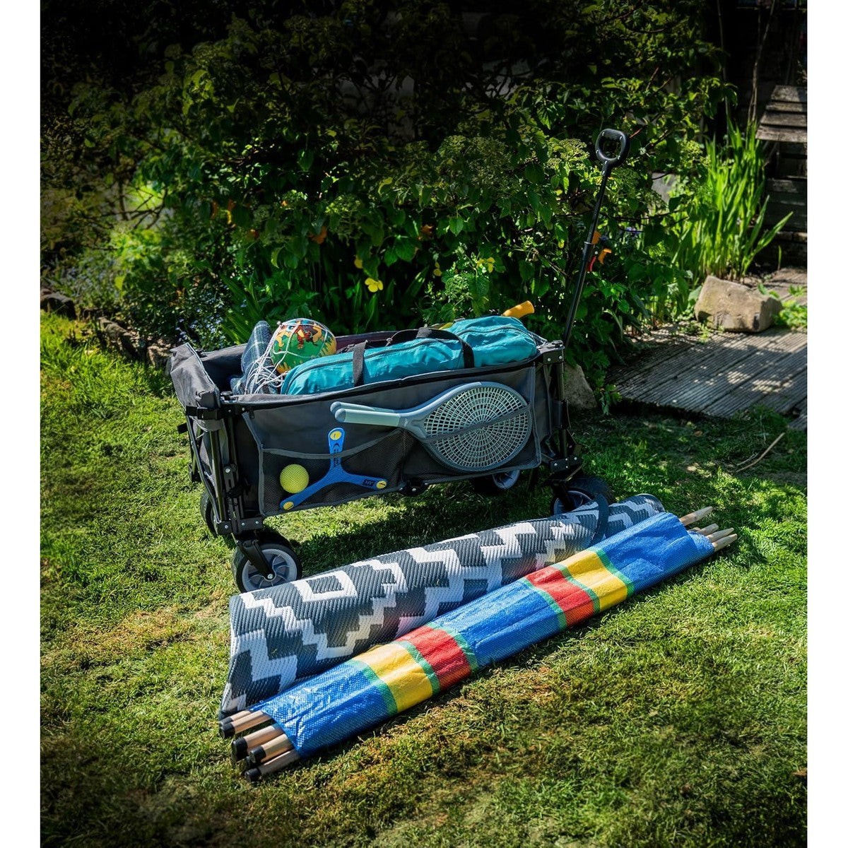 Maypole Easy Load Camping Cart XL Pull Along Trolley 150L Capacity