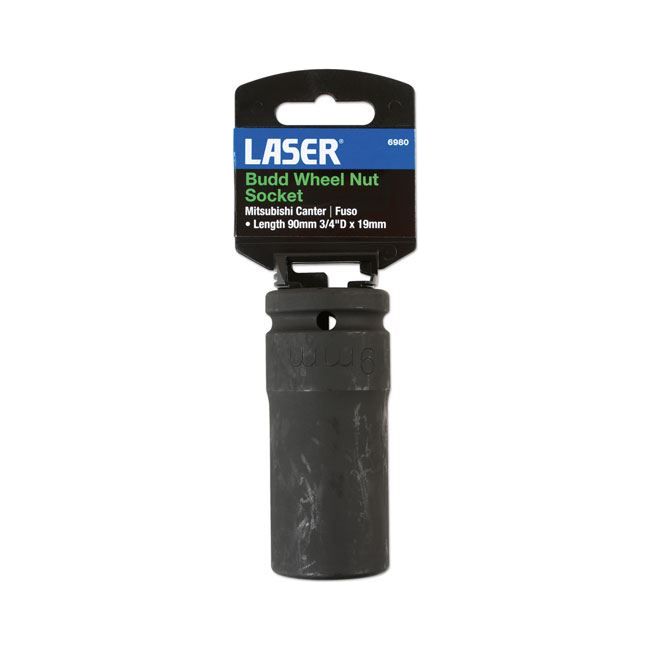 Laser Budd Wheel Nut Socket 3/4"D 19mm 6980