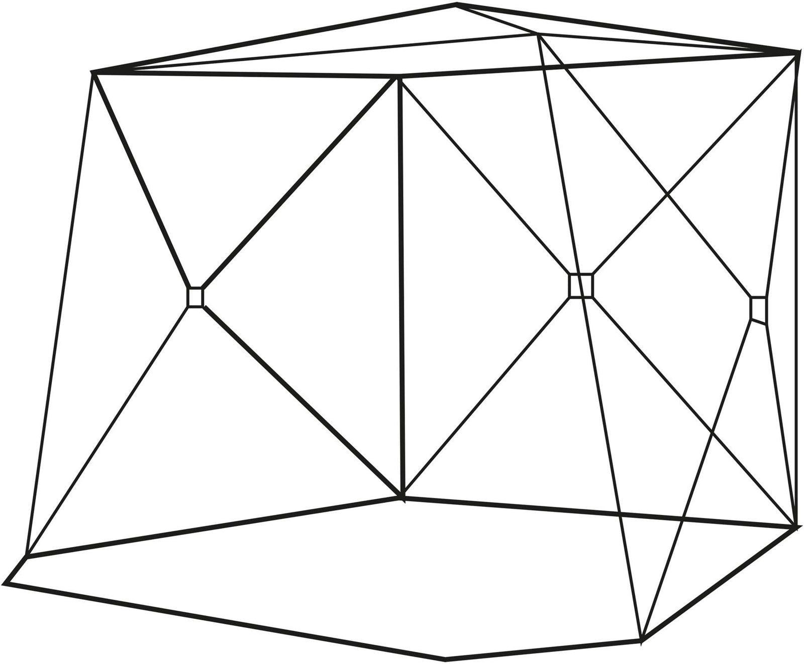 Quest Screen House 4 Mini pop up Gazebo Grey