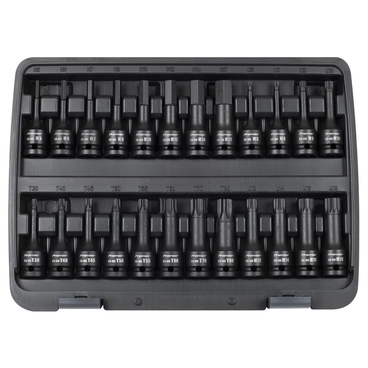 Premier Hex/TRX-Star*/Spline Impact Socket Bit Set 1/2"Sq Drive 24pc
