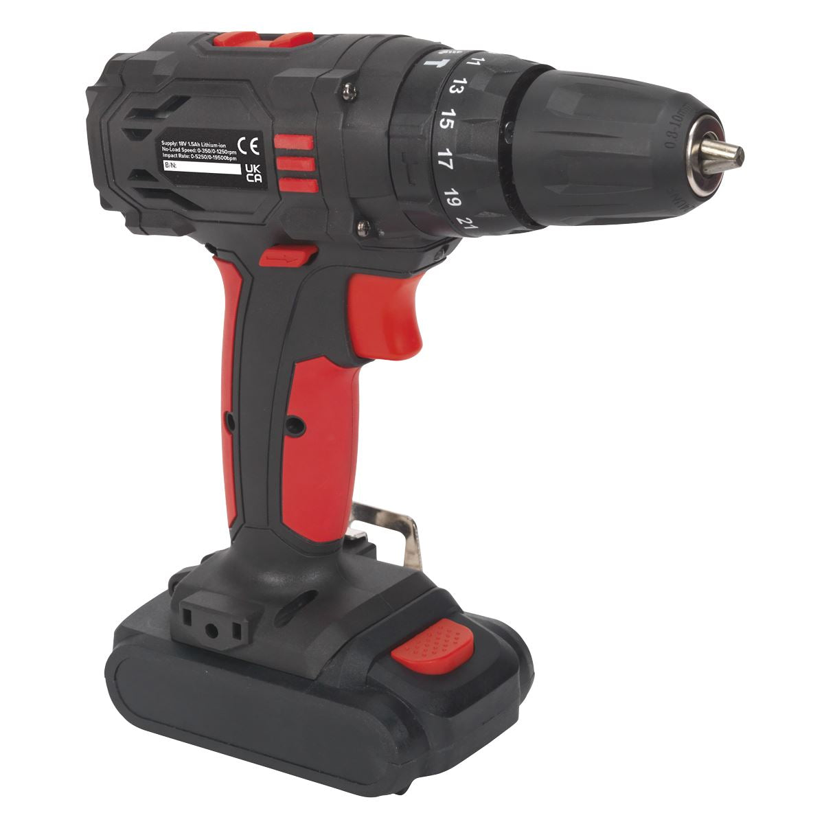 Sealey 18V10mm Cordless Combi Drill CP18VLD