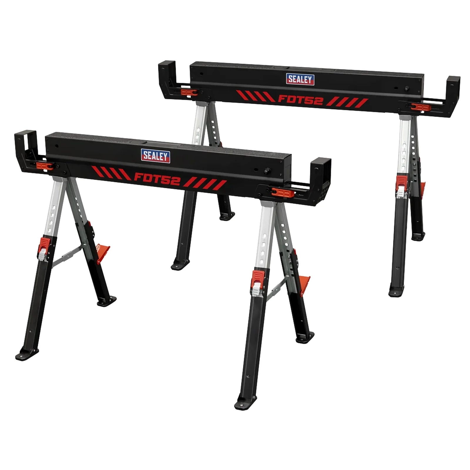 Sealey Adjustable Sawhorse Set 2 Piece 590kg Capacity