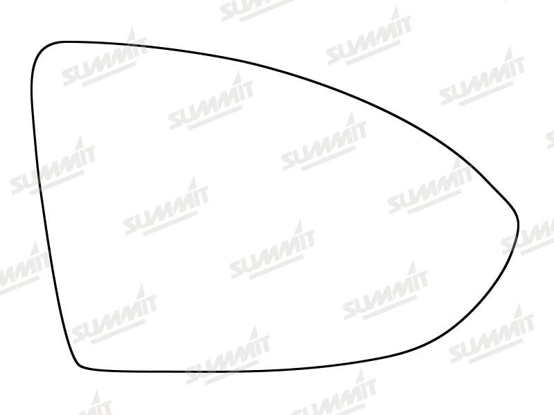 Summit Stick-On Standard Mirror Glass fits VW Golf Mk 7 13 on RHS