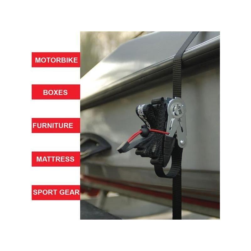 Master Lock Ratchet Tie-Down S-Hooks 4.25m 4 Piece