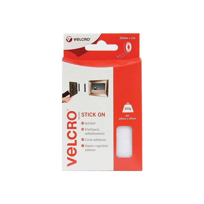 Velcro® Brand VELCRO® Brand Stick On Tape 20mm x 1m White