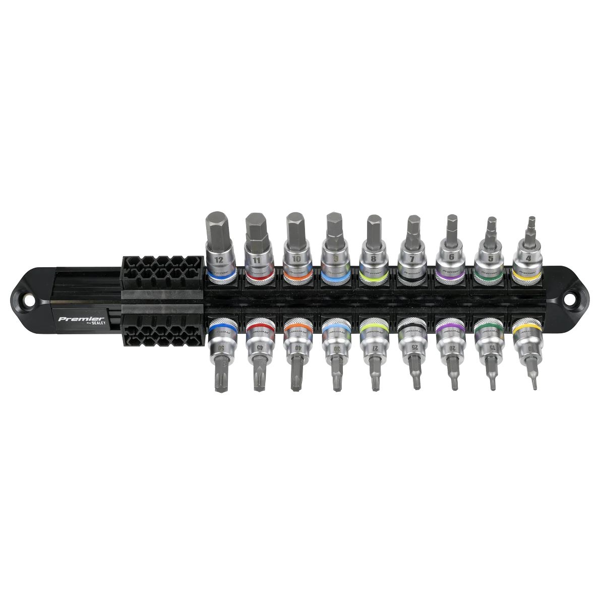 Sealey Premier Platinum Socket Bit Set 18 Piece 3/8" Drive AK6252