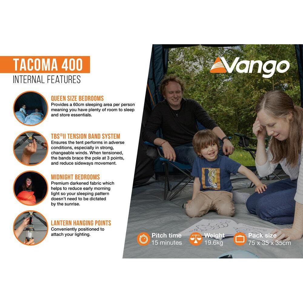 Vango Tacoma 400 Package Tent Deep Blue